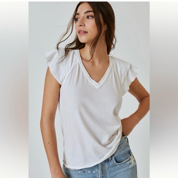 Maeve Anthropologie flutter sleeve tee - Picture 2 of 6